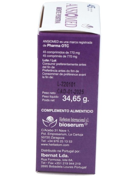 Ansiomed Mente Positiva 45 Comprimidos Bioserum