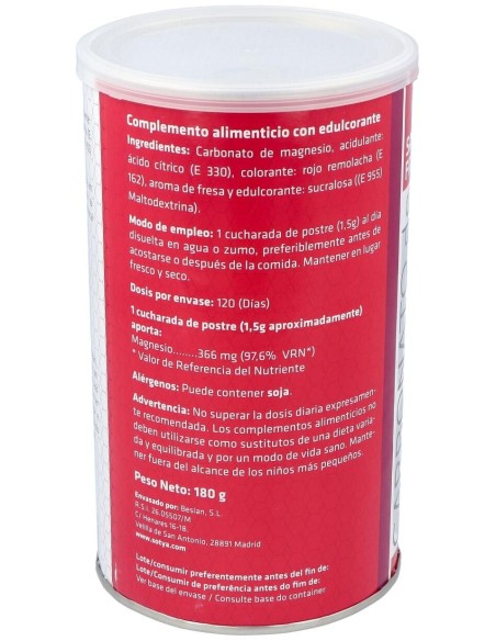 Carbonato De Magnesio Fresa 180G Polvo de Sotya