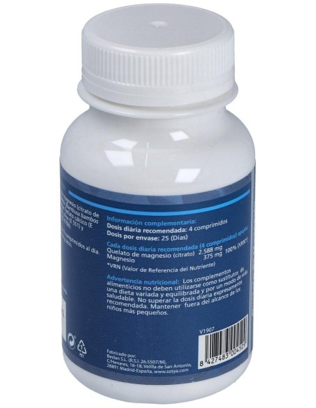Quelato De Magnesio 900Mg Comp. 100U de Sotya