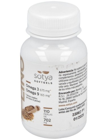 Aceite De Lino 702Mg Perlas 110U de Sotya