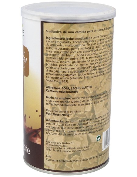 Batido Saciante Chocolate 700Gr. de Sotya