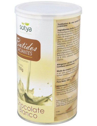 Batidos Saciantes 700G Polvo Sabor Chocolate Blanco de Sotya