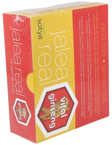 Jalea Real Vital Con Ginseng 10Ml Viales Vidrio 20U  de Sotya