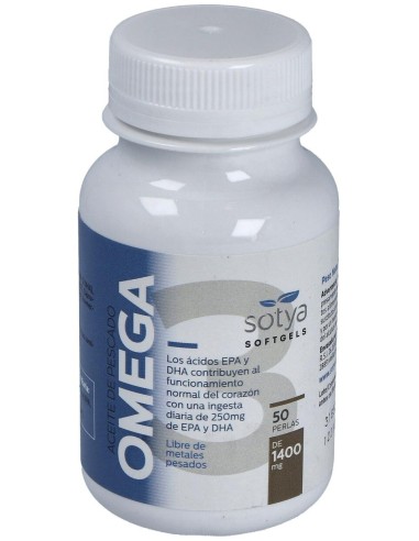 Aceite De Pescado Omega 3  1400Mg Perlas 50U de Sotya