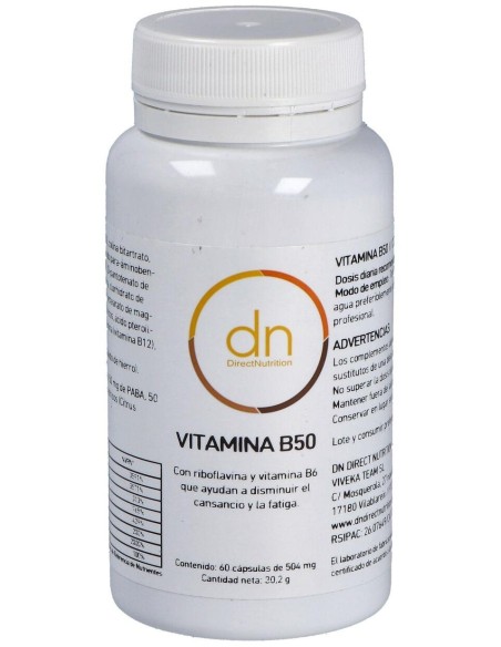Vitamina B50Complex 60Vcap. de Direct Nutrition