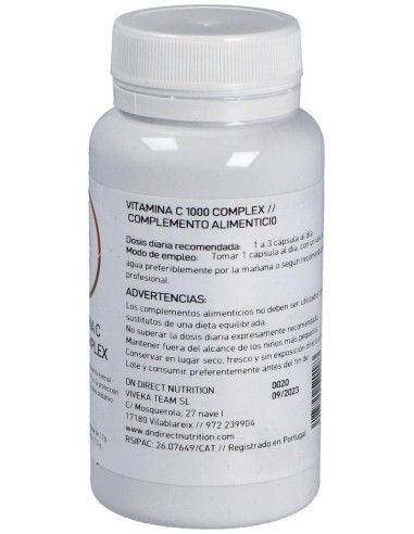Vitamina C 1000 Complex 60Vcap. de Direct Nutrition