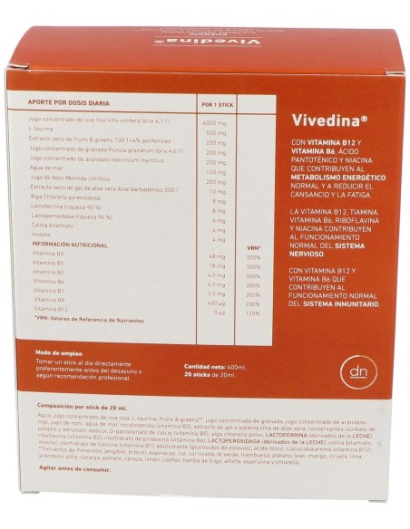 Vivedina 20Sticks de Direct Nutrition