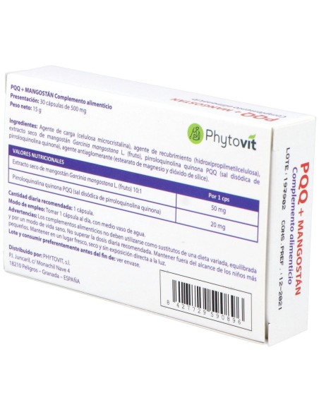 Pqq + Mangostan 30Cap. de Phytovit