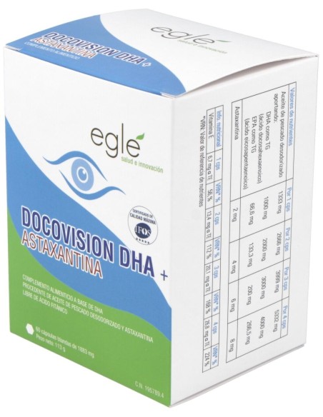 Docovision Dha + Astaxantina 60Cap. de Egle