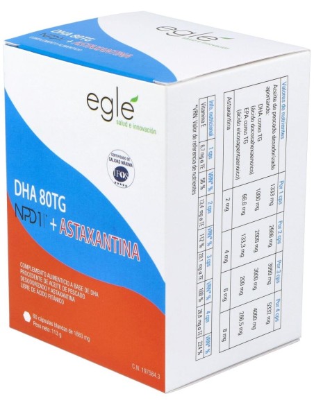 Npd1 Dha + Astaxantina 60Cap. de Egle