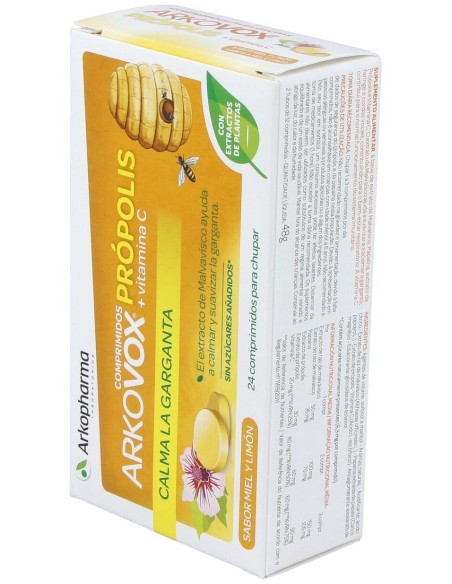 Arkovox Propolis +Vit C Sabor Miel Y Limon 24Comp. de Arkopharma