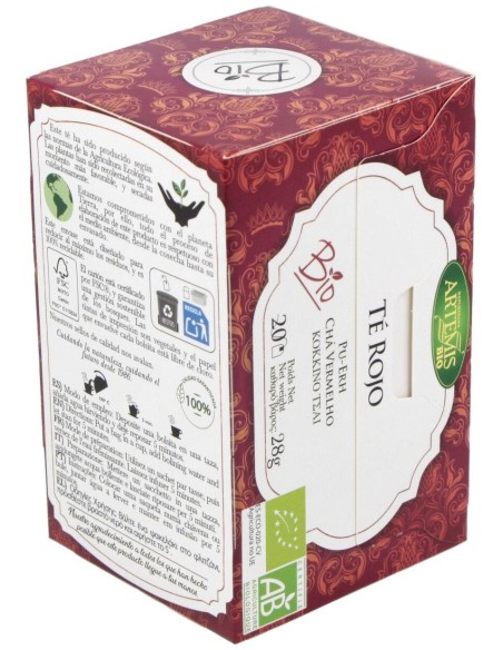Te Puerh Rojo Infusion 20Bolsitas. Bio de Artemis Bio