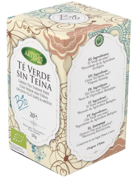 Té Verde Sin Teína Bio 28 g  de Artemis Bio
