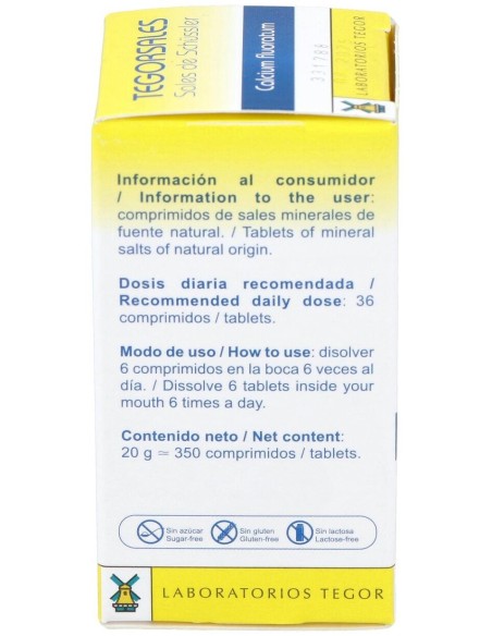 Tegorsal Nº 1 (20 G) Comprimidos de Tegor