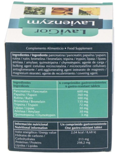 Lavienzym 120 Grageas de Lavigor