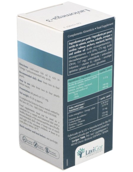 Laviomega 3 60 Perlas de Lavigor