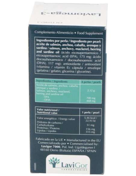 Laviomega 3 60 Perlas de Lavigor