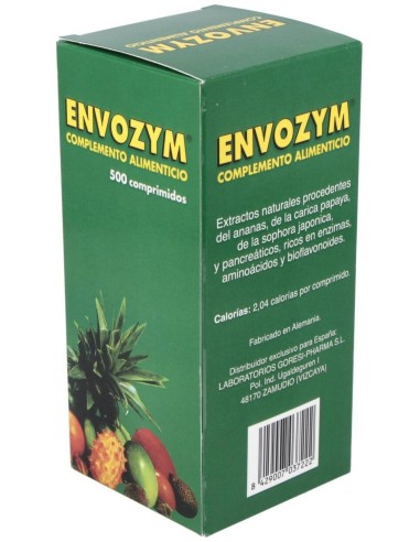 Envozym  Complemento Alimenticio  500 Comp. de Goresi-Pharma