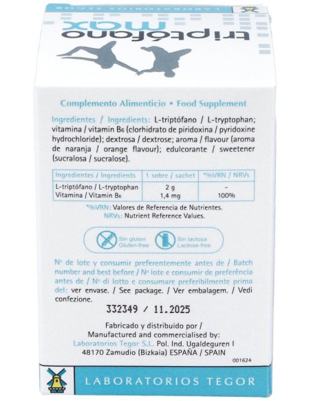 Triptofano Max 14 Sobres de Tegor