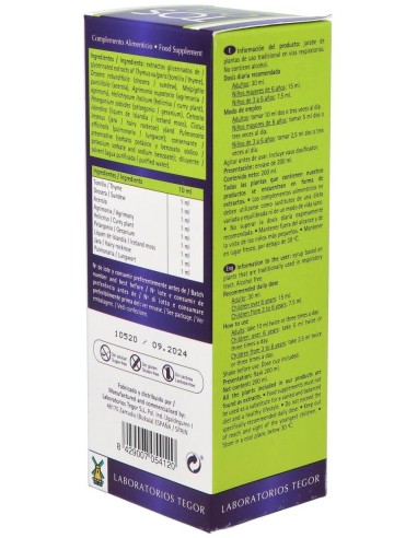 Tosaliv Jarabe 200 Ml.  de Tegor