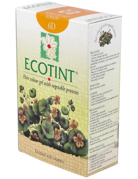 Rubio Oscuro Dorado Tinte Para Cabello de Ecotint