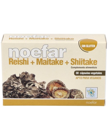 Reishi + Maitake + Shiitake 30Cap. de Noefar