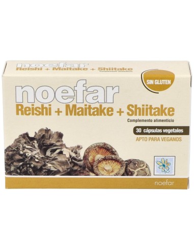 Reishi + Maitake + Shiitake 30Cap. de Noefar