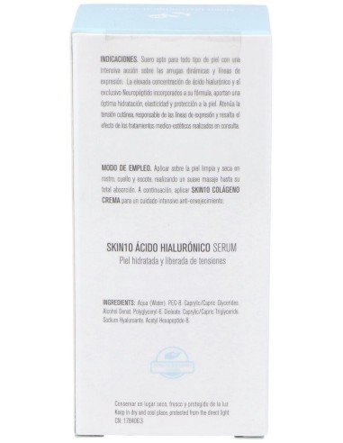 Skin10 Acido Hialuronico Serum 30Ml. de Medichy Model