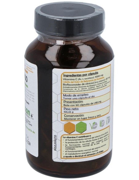 Vitamina C 1000Mg Bioflavonoides 90Cap. de Pinisan