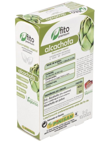 Fito Premium Alcachofa 30Cap. de Pinisan