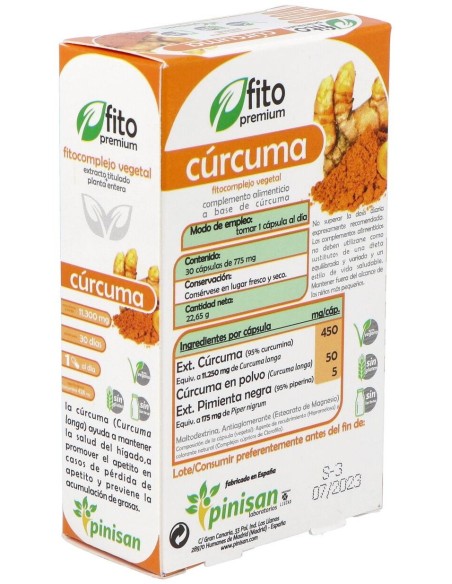 Fito Premium Curcuma 30Cap. de Pinisan