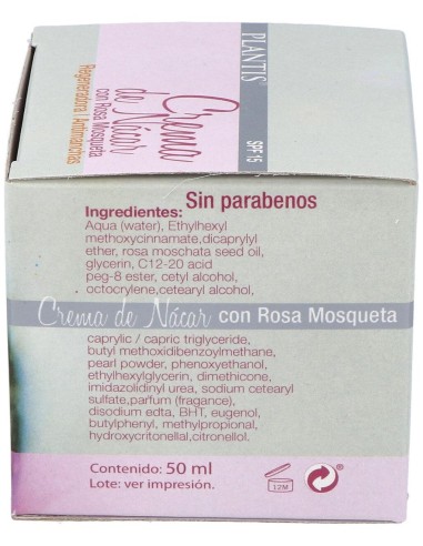 Crema De Nacar Plantis 50  Ml de Artesania