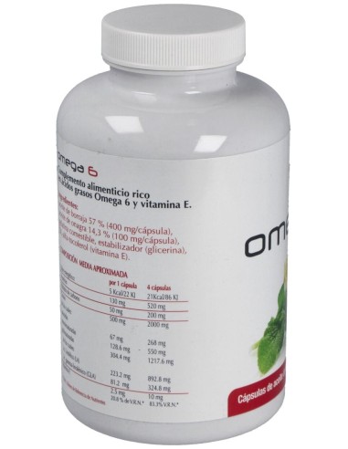 Omega 6 Onagra+Borraja 410 Perlas de Artesania