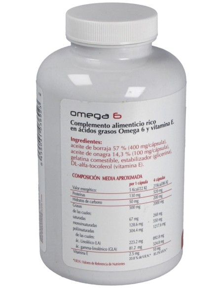 Omega 6 Onagra+Borraja 410 Perlas de Artesania