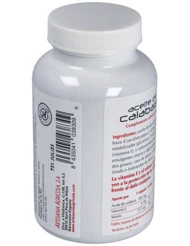 Aceite De Calabaza 180Cap. de Artesania