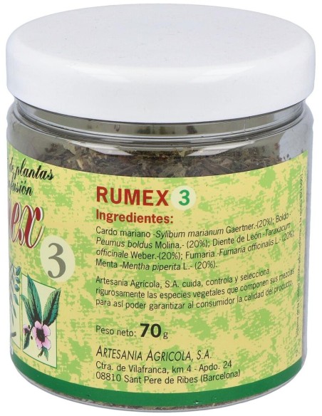 Rumex 3 (Hepatico-Biliar) Bote 70Gr. de Artesania