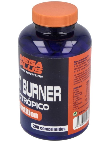 Fat Burner Lipotropico 200Comp. De 1,8Gr de Mega Plus