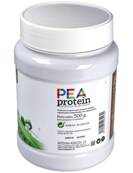 Pea Protein Proteina De Guisante Chocolate 500Gr. de Mega Plus