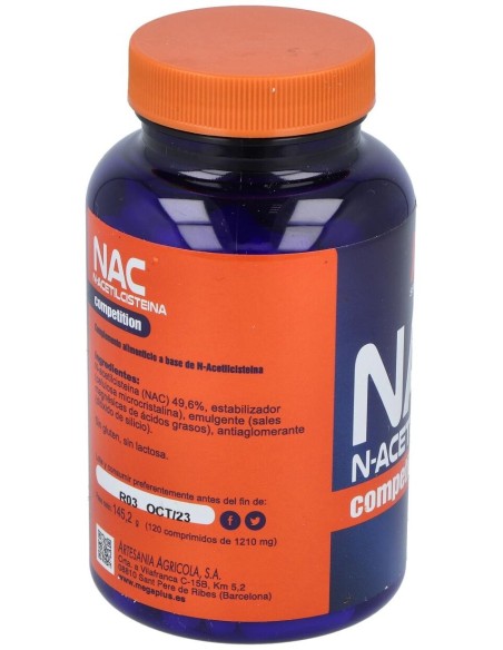 Nac N-Acetilcisteina 120Comp. de Mega Plus