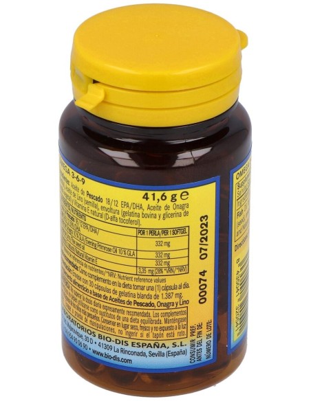 Omega 3-6-9 1000Mg. 30Perlas de Nature Essential