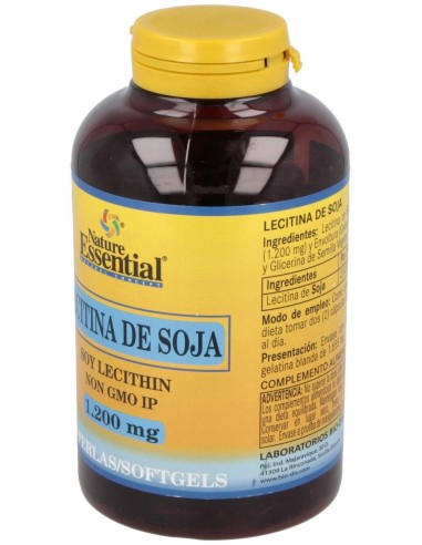 Lecitina De Soja 1200Mg. 150Perlas de Nature Essential