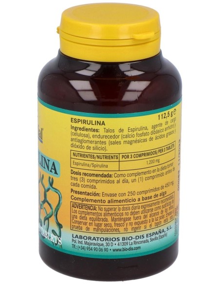Espirulina 400Mg. 250Comp. de Nature Essential
