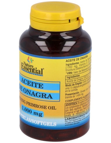 Aceite De Onagra 1000Mg. (10% Gla) 100Perlas de Nature Essential
