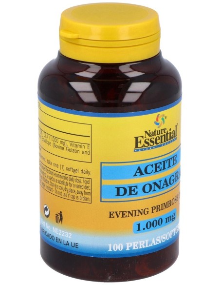 Aceite De Onagra 1000Mg. (10% Gla) 100Perlas de Nature Essential