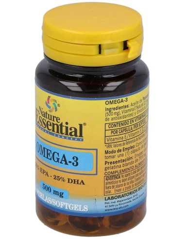 Omega 3 (Epa 35% Dha 25%) 500Mg. 50Perlas de Nature Essential