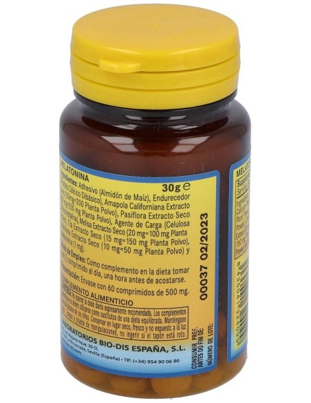 Melatonina Complex 1Mg. 60Comp. de Nature Essential