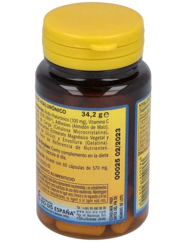 Acido Hialuronico 100Mg. 60Cap. de Nature Essential