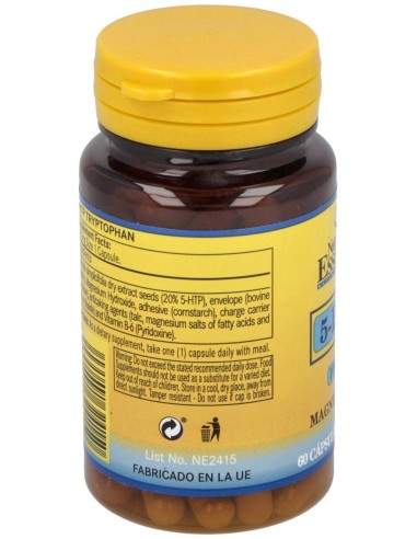 Griffonia 500Mg (5-Htp)+ Magnesio+Vit. B6 60Comp. de Nature Essential