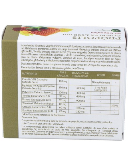 Propolis Complex 1600Mg. 60Cap. de Nature Essential