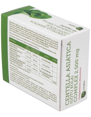 Centella Asiatica Complex 2500Mg. 60Cap. de Nature Essential